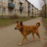 собака гуляет