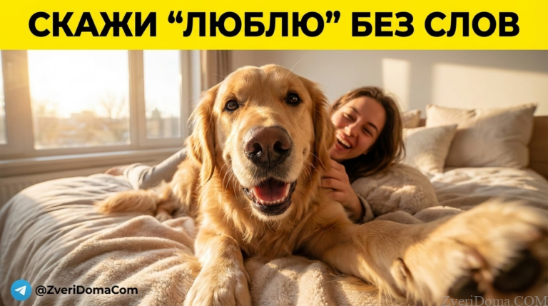 Собака получает ласку от хозяина, проявляя свою любовь и привязанность