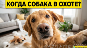 Собака в период течки, заметные изменения в поведении и внешнем виде.