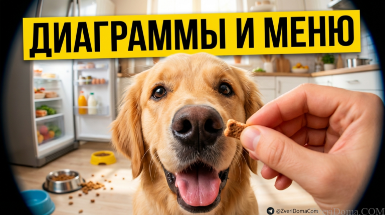 Пример правильного питания щенка крупной породы с меню и схемами
