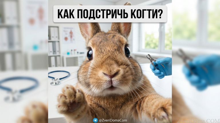 Декоративный кролик с аккуратно подстриженными когтями