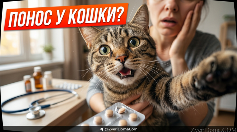 Кошка, которой дают левомицетин от поноса, на фоне домашних условий.